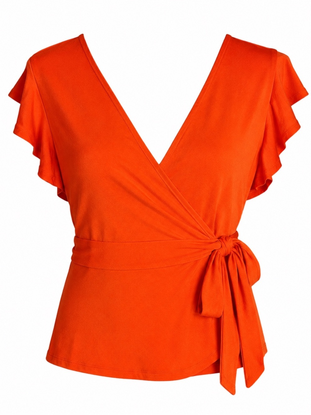 Banana Republic Elegant Orange Wrap Top